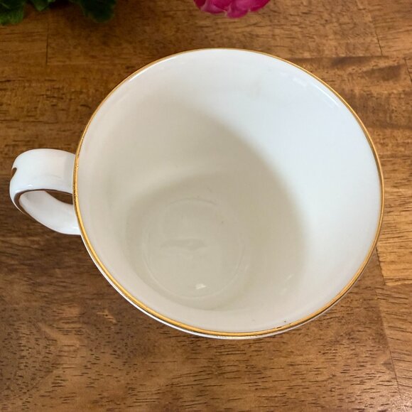 Royal Albert Tranquillity Mug Bone China England Vintage Floral Rose Gold Rim - Picture 3 of 6